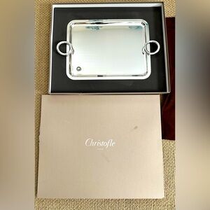 Christofle VERTIGO 2 handle silver plated tray